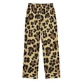 thumbnail image 2 of Wobogo Brown Leopard Long Pajama Pants Bottoms Soft Sleepwear with Pockets, 2 of 9