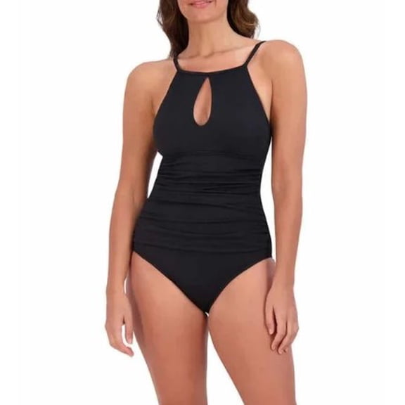 Jessica Simpson Ladies' Size Medium (8-10), One-Piece Swimsuit, Black