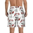 thumbnail image 3 of KLL Koi Fish Men's Casual Summer Beach Shorts Hawaiian Shorts with Pockets-Large, 3 of 5