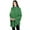 Green, variant on SAOL Irish 100% Merino Wool Cable Knit Poncho Women's Aran Fisherman Cowl Neck Button Irish Cape, One Size
