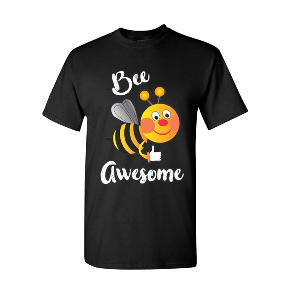 Tee Hunt Bee Awesome T-Shirt Motivational Funny Cute Honey Bee Be Awesome Mens Shirt