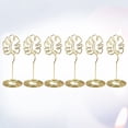 thumbnail image 2 of 6Pcs Fashion Metal Electroplating Monstera Holder Desktop Decoration Gift Scratch Signature(Golden), 2 of 9