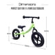 thumbnail image 3 of Banana Bike Bicicleta de equilibrio Lava Sport LT - Bicicleta ligera para niños y niñas de 2 a 5 años - Aluminio, neumáticos EVA - Manillar y asiento ajustables - Verde, 3 of 5