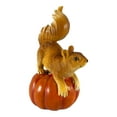 thumbnail image 6 of Harvest Squirrel Standing on Pumpkin Acorn Berries Figurine 4.9 Inch 3 Piece Set, 6 of 7