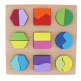 thumbnail image 2 of Rompecabezas de geometría de madera Sunnimix Montessori para niños temprano educativo, 2 of 8