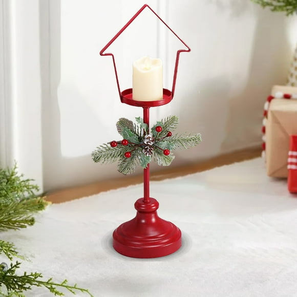 Fesfesfes Décorations de Noël de Bureau Bougeoirs Vintage Cadeaux Articles Ambiances Tasses à Bougies pour Vitrine Salle à Manger Maison