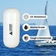 thumbnail image 7 of Leader Accessories Hole Through Middle Ribbed Inflatable Boat Fender Pack of 4 Includes 3/8'' Fender Lines Pack of 4 and Pump to Inflate, 7 of 7