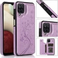 thumbnail image 2 of Phone Case for Samsung Galaxy A42 5G with Tempered Glass Screen Protector Card Holder Wallet Cover Stand Flip Leather Cell Accessories Glaxay A 42 G5 Gaxaly 42A S42 4G 2021 Cases Women Girl Purple, 2 of 14