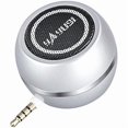 thumbnail image 1 of wonima44 Wireless Mini Speaker 3.5mm Aux Input Jack, 3W Portable Speaker for Cellphone Tablet Laptop, Silver, 1 of 1