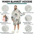 thumbnail image 5 of Cute Hedgehog and Mushroom Wearable Oversized Blanket,Wearable Blanket Hoodie for Adults,Cozy Hooded Blankets with Super Pockets,Super Warm Fuzzy Pullover for Women & Men, 5 of 6