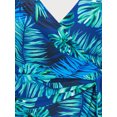 thumbnail image 5 of FORTANT Women's Plus Size One-Piece Swimsuits Floral Print V Neck Tummy Control Side Knotted Swimwear, Size S-4XL, 5 of 6