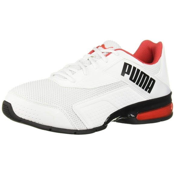PUMA Men's Leader VT Sneaker, White-High Risk Red Black, 9 M US