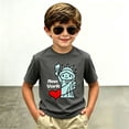 thumbnail image 3 of YUEHUA Kids' Cute Statue New York Graphic T-Shirt, Boys' Short Sleeve Tee, Cartoon NYC Icon Print Casual Top for Travel & Everyday Wear, 3 of 5