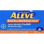 ALEVE BACK AND MUSCLE PAIN TABLETS 50CT (Pack of 6)