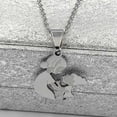 thumbnail image 4 of SPRING PARK Mom Daughter Stainless Steel Chain Necklace Silver Necklace Pendants Jewelry, 4 of 6