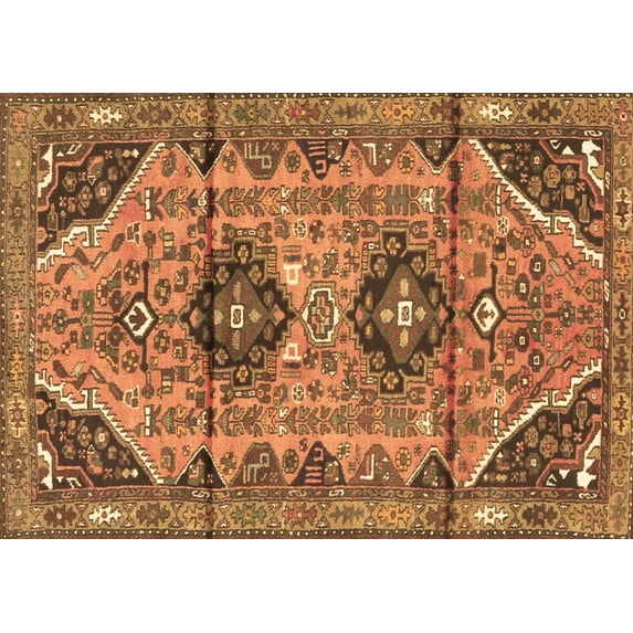 Ahgly Company Indoor Rectangle Persian Brown Traditional Area Rugs, 2' x 5'