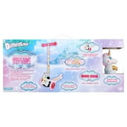 Sakar Unicorn Ride-N-Glide Buddies 3D Toddler Scooter, 3 Wheel Scooter for Kids Ages 3+, White