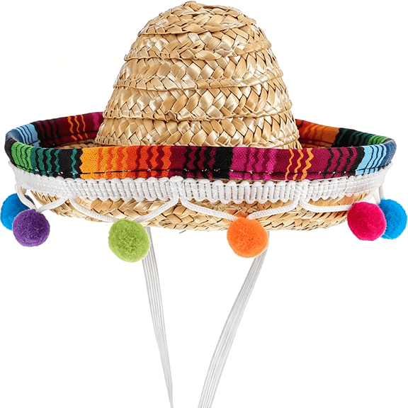 BESTSKY Mini Sombrero Hats with Headband, Classic Fiesta Party Headwear, Colorful Costume Accessories for Adults & Kids