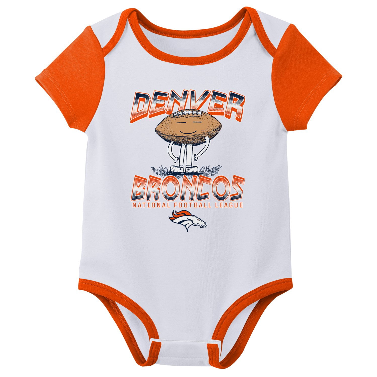 DENVER BRONCOS NFL Infant Boys 3 pack Onesie Game Day Fan Apparel