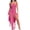 #169 Hot Pink Dress, variant on Staron Women's Dress Elegant Strapless Off Shoulder Dresses Club Party Formal Tube Midi Bodycon High Split Irregular Ruffle Dress Hot Pink L