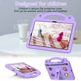 thumbnail image 4 of Kids Friendly Portable Tablet Case for Samsung Galaxy Tab S9/S8/S7 Case, EVA Foam Cute Pattern with Kickstand Cute Cartoon Shockproof PC Case for SM-T870/SM-T875/SM-X700/SM-X706/X710 - Lightpurple, 4 of 8
