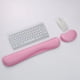 thumbnail image 1 of Nvzi Conjunto de almohadillas de teclado, soporte ergonómico de teclado y ratón, alivia el dolor de escritura, la comodidad de oficina y computadora, rosa., 1 of 3