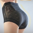 thumbnail image 4 of Annhoo Panties for Women Cotton Lace High Waist Seamless Underpants Hip Lifting Trendy Briefs Elegant Sheer Boyshorts, 4 of 5