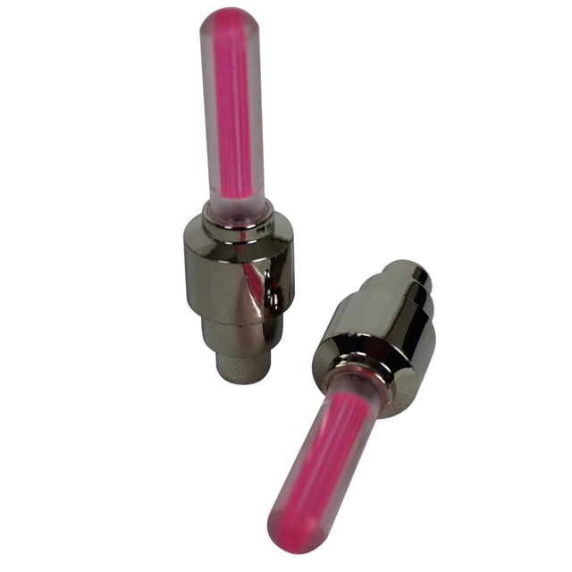 TAPON VALVULA LLANTA ROJO CON LUZ SET 12V