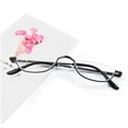 thumbnail image 3 of Men Vintage Reading Glasses Women Spring Hinge Presbyopic glasses Half Moon Readers, 3 of 3