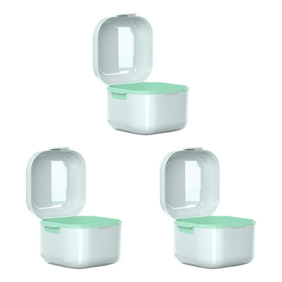 Naiovety Estuche para aparatos ortopédicos Protector bucal Viaje Remojo Limpieza falsos Caja de almacenamiento Lavable Contenedor organizador Type1 NO1 Naiovety CBP196296