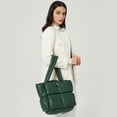 thumbnail image 4 of Women Handbag Cotton Padded Large Capacity Solid Color Funny Smooth Zipper Tote Bag Shoulder Bag for Daily Life, 4 of 10
