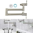 thumbnail image 2 of Luckyn Foldable Brass Wall Mounted Kitchen Faucet Pot Filler Faucet Swivel Folding, 2 of 10