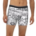 thumbnail image 2 of Rateoe Country Farm Scene Print Men’s Underwear Boxer Briefs Soft Comfortable Underwear Boxer Briefs, Long Leg Briefs,Anti-chafing Boxer Briefs, 2 of 7