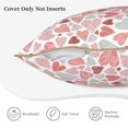 thumbnail image 3 of KLL Hand Drawn Hearts Decorative Throw Pillow Covers Velvet Soft for Couch Sofa Bedroom Living Room Outdoor (No pillow core)- 20"x20", 3 of 5