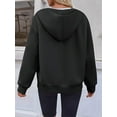 thumbnail image 2 of Hoodies for Women Sweatshirt Zip Up Hoodie Fall Fashion Trendy Long Sleeve Jackets Winter Clothing Outfits Black S, 2 of 6
