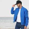 thumbnail image 5 of Taigaofy Men's Lightweight Outdoor Jacket Causal Fashion Stylish Windbreaker For Work Dress Golf Business Denim Blue XL, 5 of 8