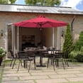 thumbnail image 2 of Flash Furniture Montego Round Umbrella with 32 Solar LED Lights Red (GMWLU22002BRED), 2 of 13