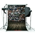 thumbnail image 2 of EREHome Polyester Fabric 5x7ft Bricks and Wood Floor Photography Backdrop Photo Background Studio Prop, 2 of 2