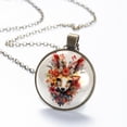 thumbnail image 6 of Flower Deer Necklace Personalized Custom Photo Round Pendant Adjustable Stainless Steel Necklaces with Gift Box for Men Women Mothers Valentine's Jewelry Gift, 6 of 6