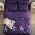 thumbnail image 3 of Juego de cama Bedsure, tamaño king, 7 piezas, edredón morado, 3 of 9