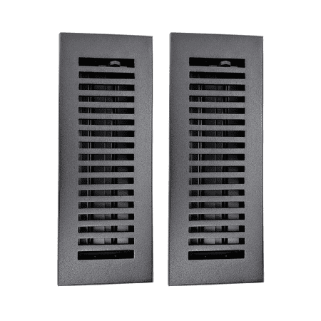 

Prima Decorative Hardware Cast Aluminum Floor Register Size 3 X 10 VR102 Pack of 2 - Black No Holes