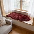 thumbnail image 3 of Long Plush Bedroom Runner Rug - Fleece Non-Slip Carpet Soft Comfortable Machine Washable Floor Mat for Hallways(Wine#2), 3 of 5