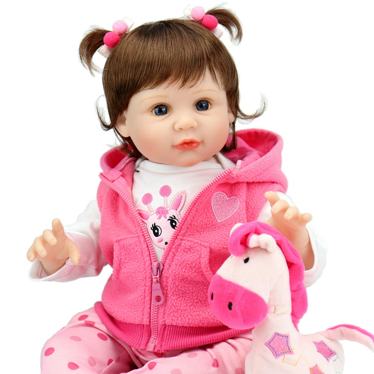 Aori Reborn Baby Dolls - 22 inch Lifelike Realistic Baby Girl  Doll with Feeding Toy Accessories for Kids 3+ : Everything Else