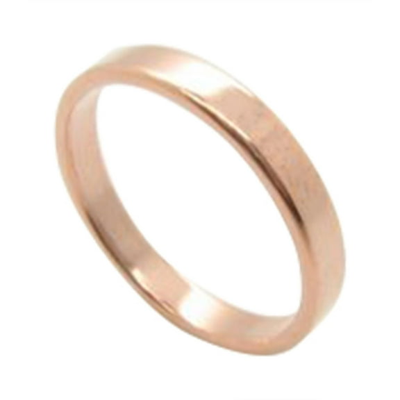 Solid Copper Band Ring CR42T - Available in sizes 4 thru 11 - 3mm wide - 1/8 of an inch wide. Our thinnest design. (11)