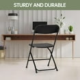thumbnail image 3 of JINSEED 4 Pack Plastic Folding Chair, Lightweight Portable Party Banquet Event Chairs for Outdoors, Black, 3 of 8