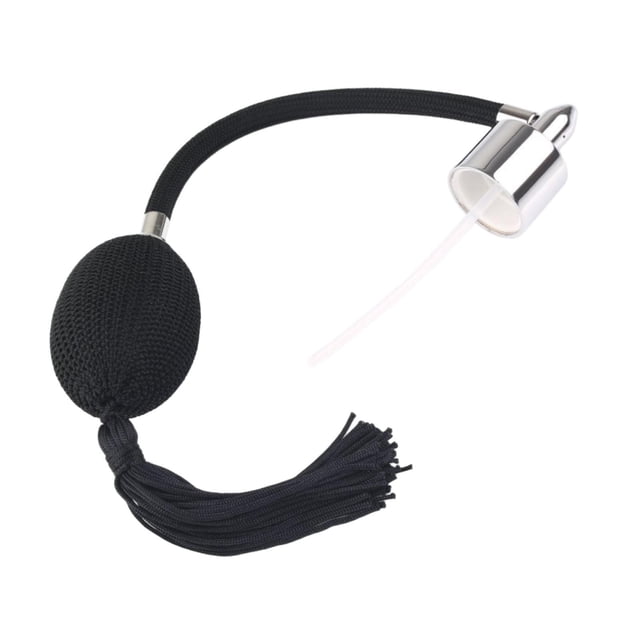 Boquilla de repuesto para tubo rociador de perfume para mujer, práctica, con borla larga, ideal para tiendas, hogares, oficinas y salones de belleza. Negro