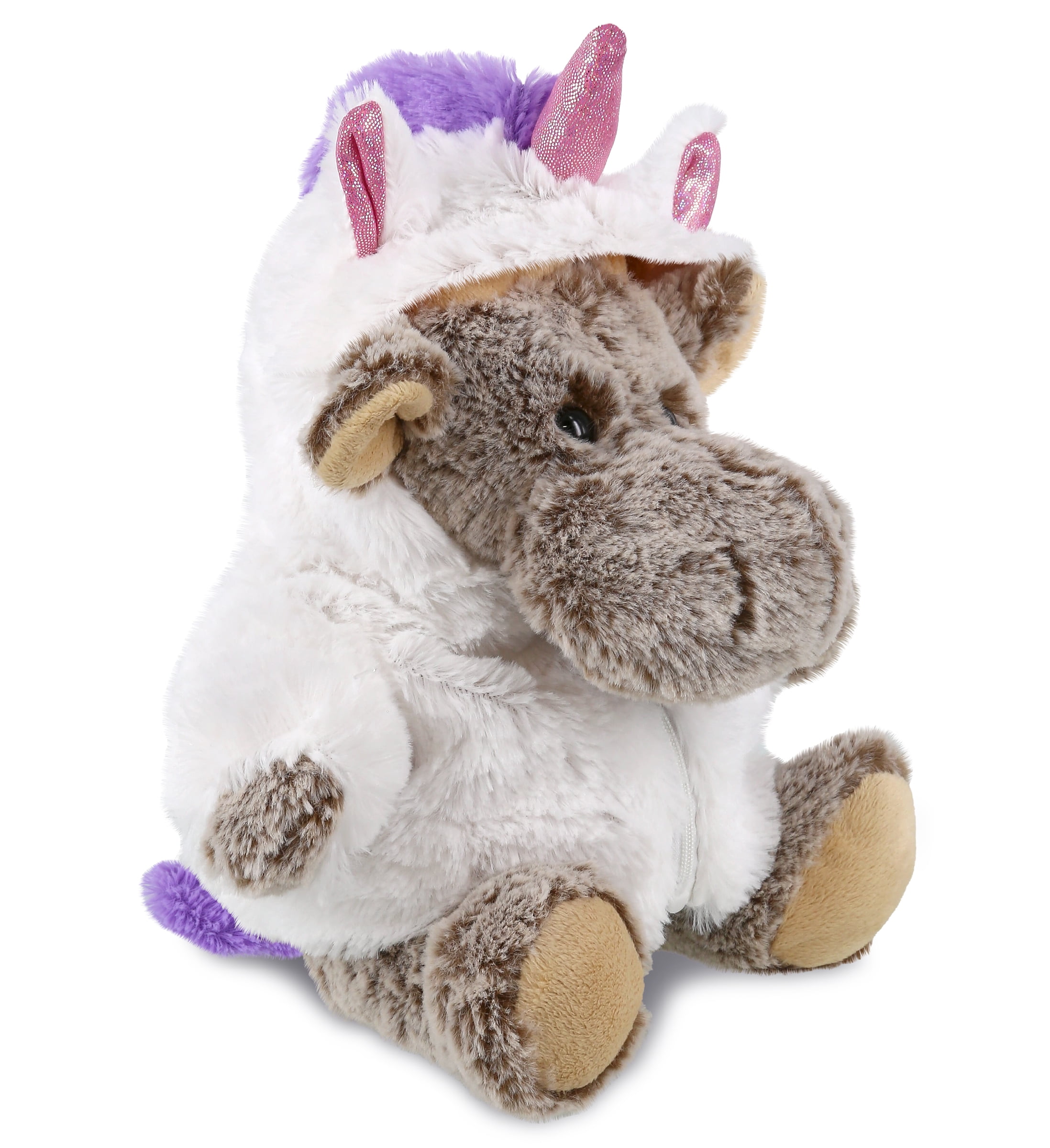 Mammoth Unicorn Plush Toy – Dress-Up Stuffed Animal With Removable Outfit, 9 Inches