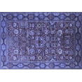 thumbnail image 1 of Ahgly Company Machine Washable Indoor Rectangle Oriental Blue Traditional Area Rugs, 4' x 6', 1 of 4