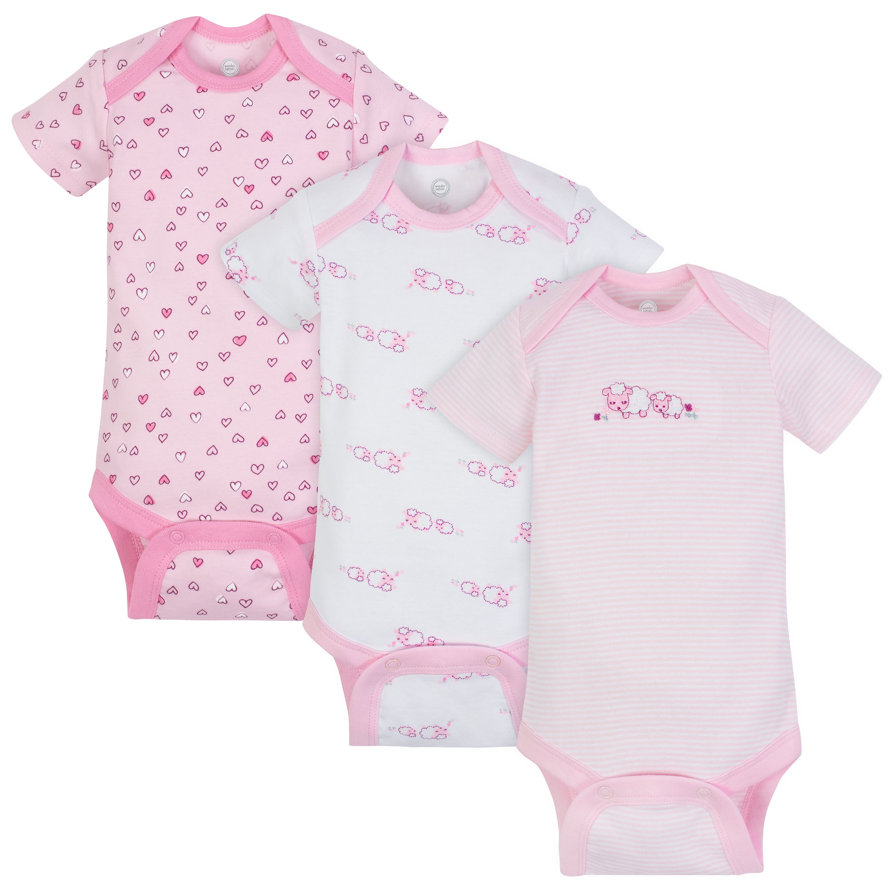 Gerber Wonder Nation Baby Girl Bodysuit ~ 6 Pack ~ Size 6-9 Month ~