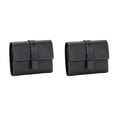 thumbnail image 3 of Sonducket Monedero de cuero para mujer, tríptico Rectangular, elegante tarjetero de Color sólido, compartimento para efectivo, carpeta de Negro 2piezas, 3 of 6
